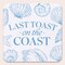 Big Dot of Happiness 25 Ct Last Toast on the Coast Drink Coasters, 4-Inch Disposable Square Paper Coasters for Beach Bridal or Blue Bachelorette Party